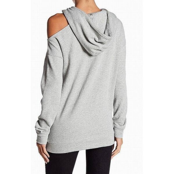 Abound Sweaters - Abound gray velvet pocket hooded